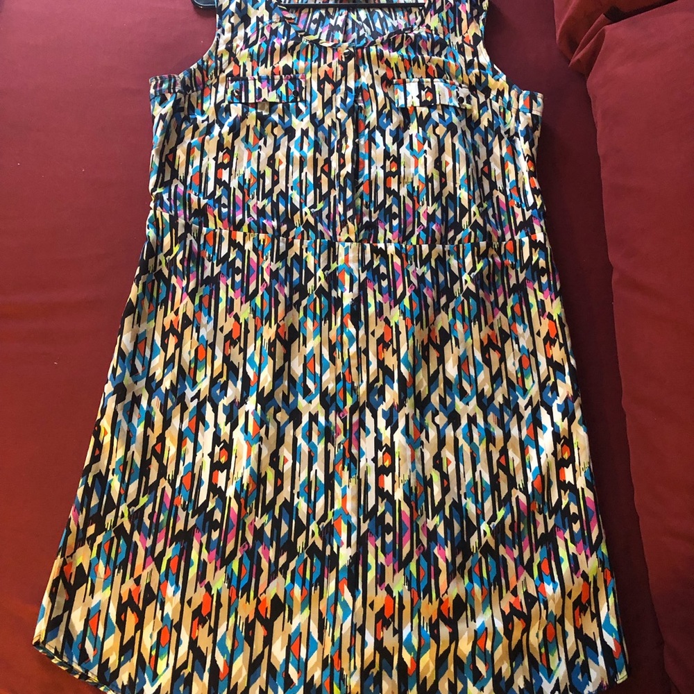 Attention Multi Color Sleeveless Dress - Picture 2 of 3